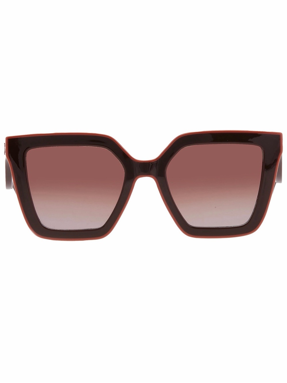 Longchamp Burgundy Gradient Oversized Square Sunglasses